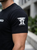 FFF Unisex Tee sleeve embroidery detail