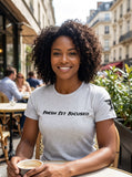 FFF Unisex Tee in Grey, lifestyle